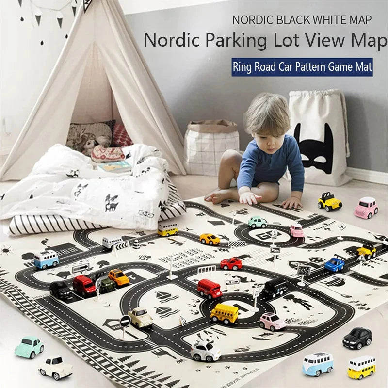 Road Mat Children Traffic Car Map Boy Girls Educational Toy Road Plastic Carpet Playmat for Baby Mats City Kids Toys Games Gifts