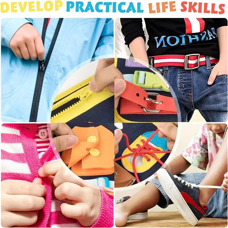 Busy Board Montessori Toy，Educational Learning Activities Board for Motor Skills Busy ,Educational Learning Sensory Busy Book